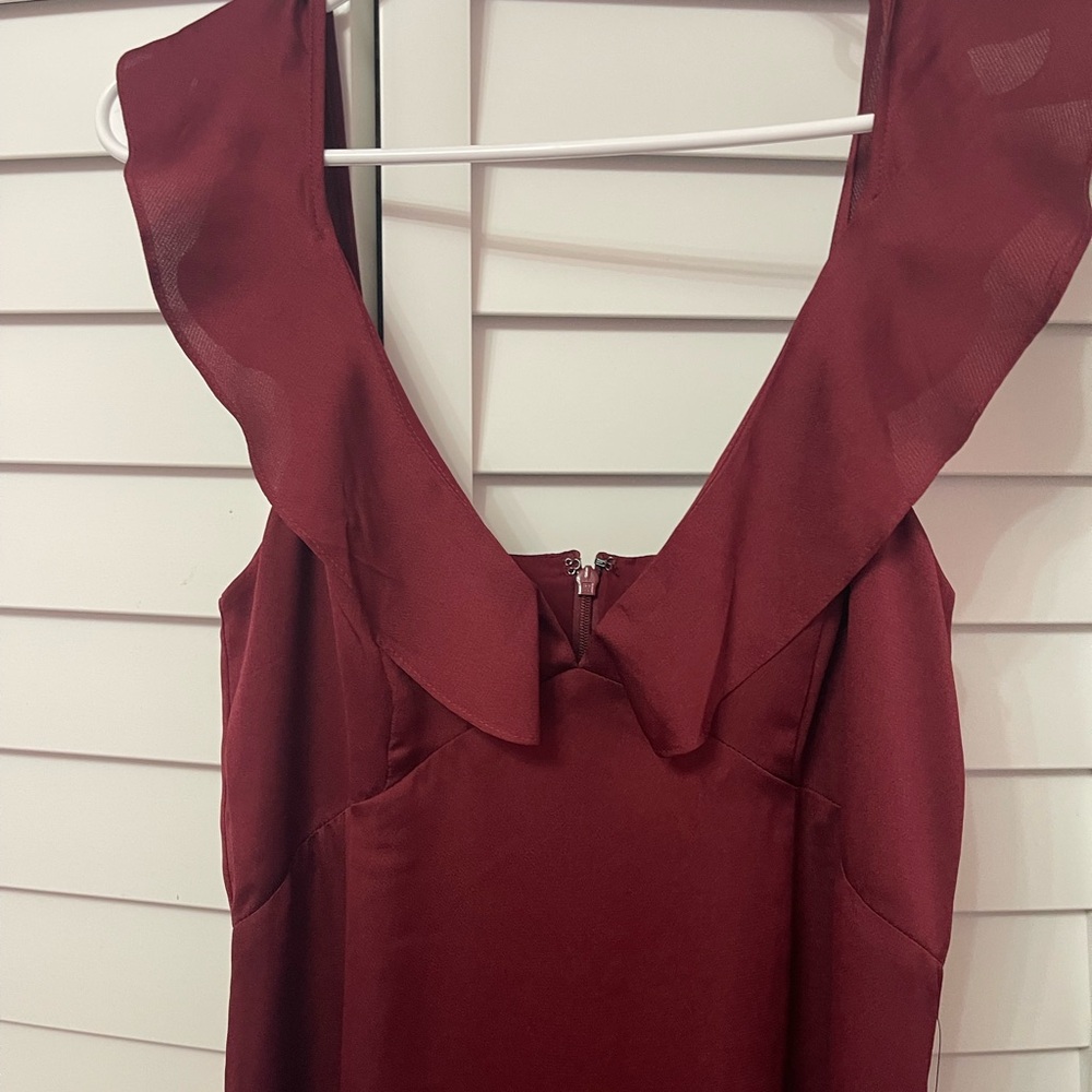 Stylish Burgundy Dress great for weddings or family photos